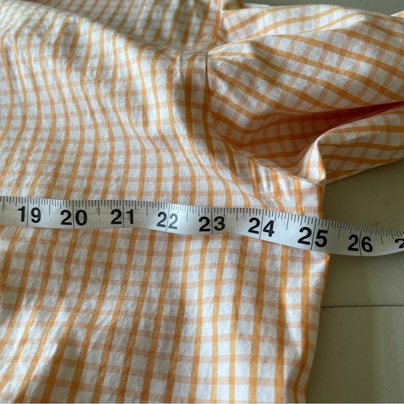Mens TailorByrd Long-Sleeved Button up checked light orange size large cotton - Picture 3 of 9